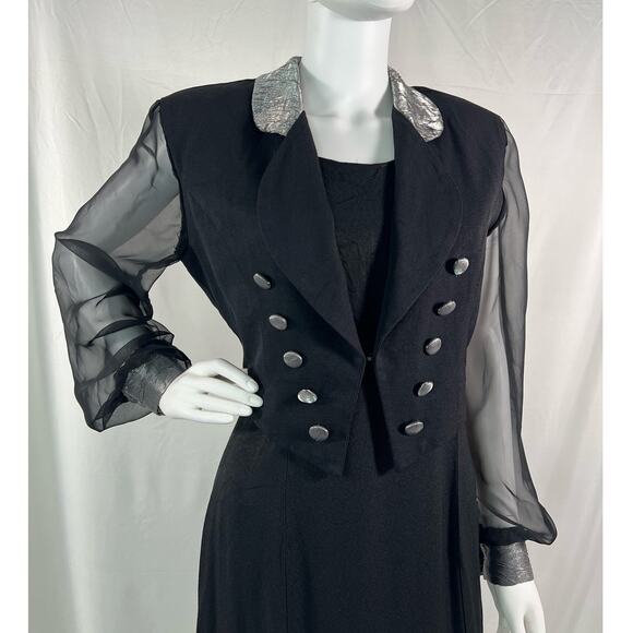 Vintage Scarlett Black 2-Piece Dress and Jacket Set - Picture 7 of 16
